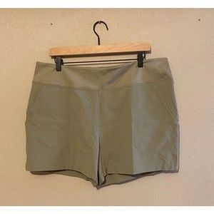 Patagonia Women's Sz XL Happy Hike Shorts 4" Khaki  Pull On Stretch